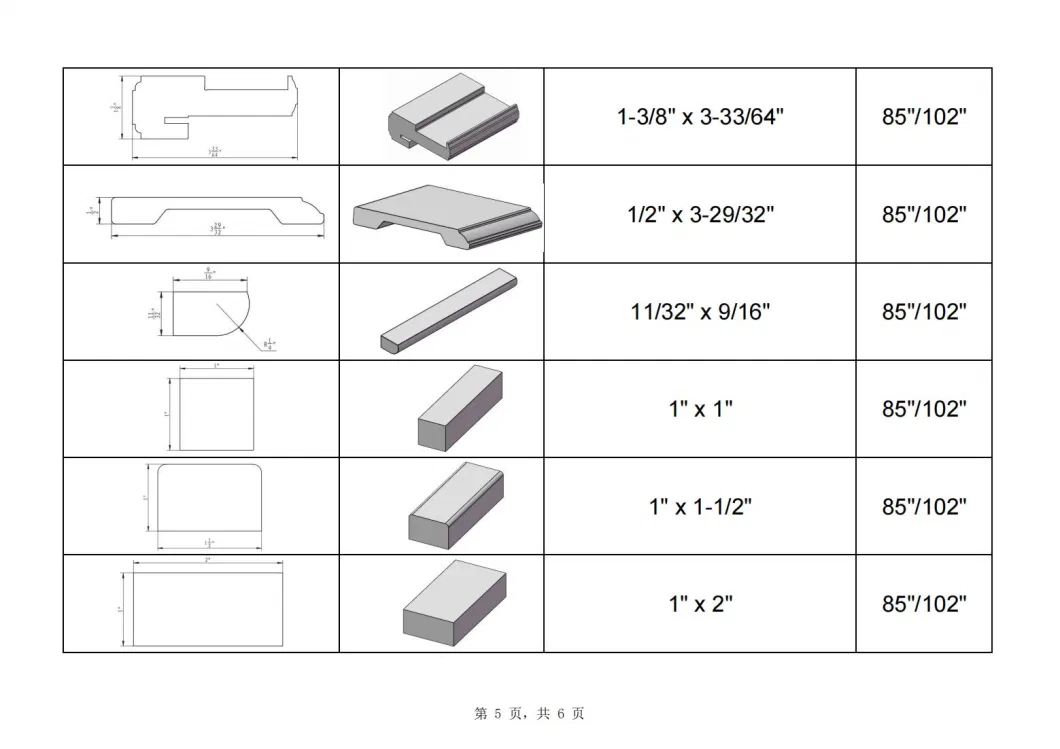 USA Standard High Nail Holding WPC PVC Door Jamb